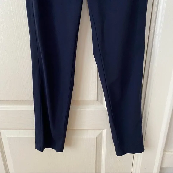 $265 NWOT Vince Navy Blue Wool Slim Straight-leg Cropped Trousers Dress Pants 4 - Picture 4 of 11